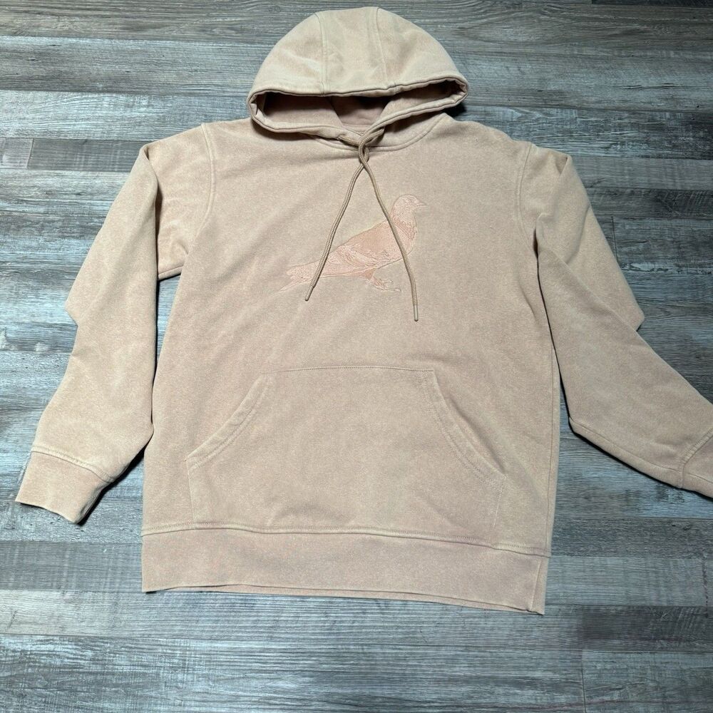 Staple Pigeon Hoodie Sweatshirt Small Tan Embroidered Broadway Pullover Logo - Picture 4 of 8